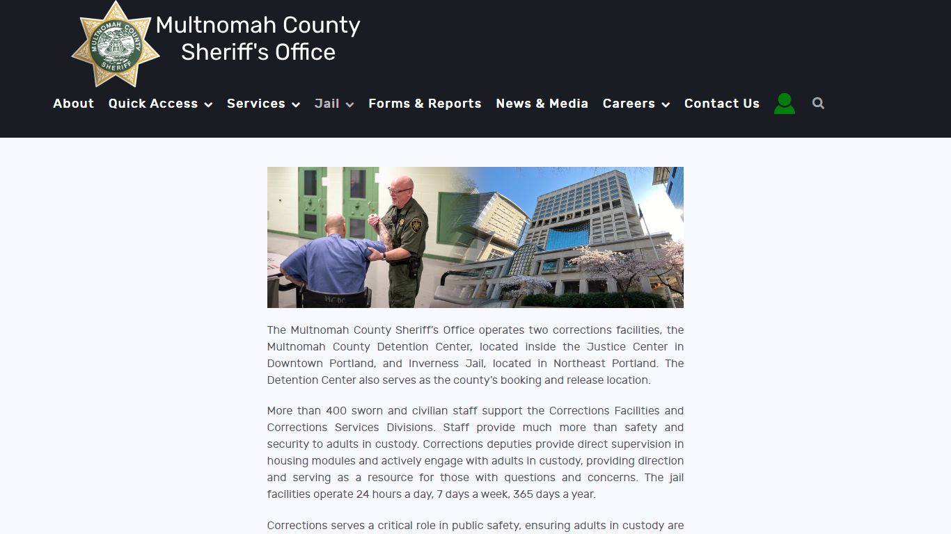 Jail Overview - Multnomah County Sheriff's Office